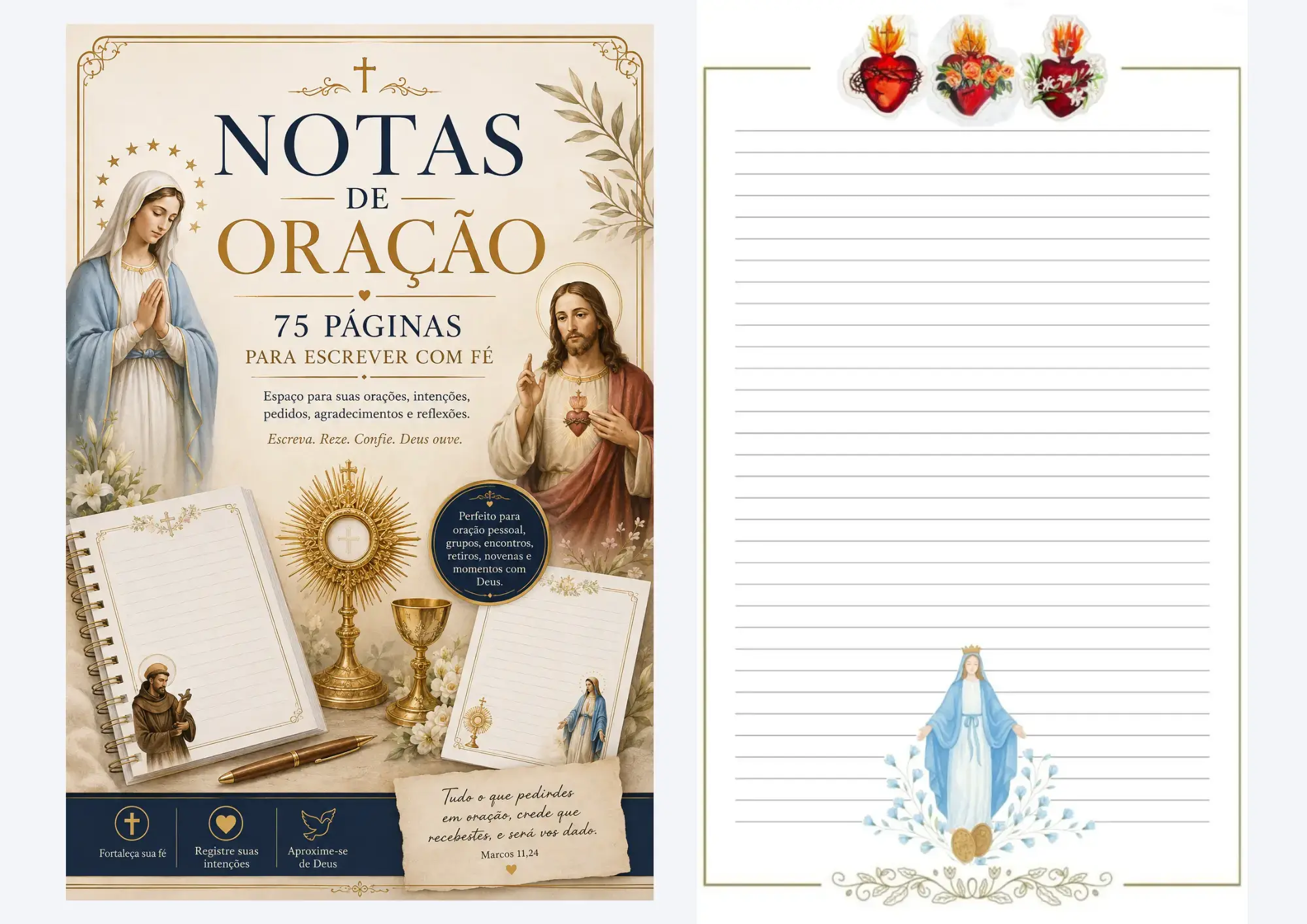 Mockup do bônus 70 Notas de Oração