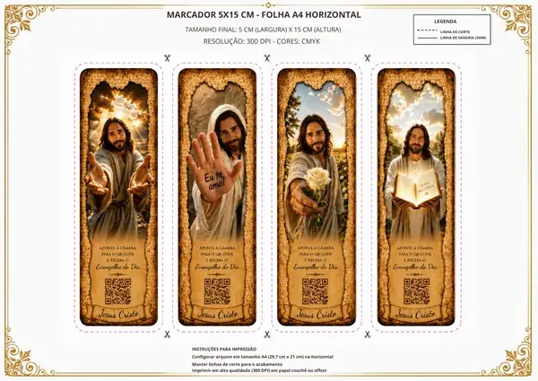 Mockup da coleção Jesus e Sagrada Família