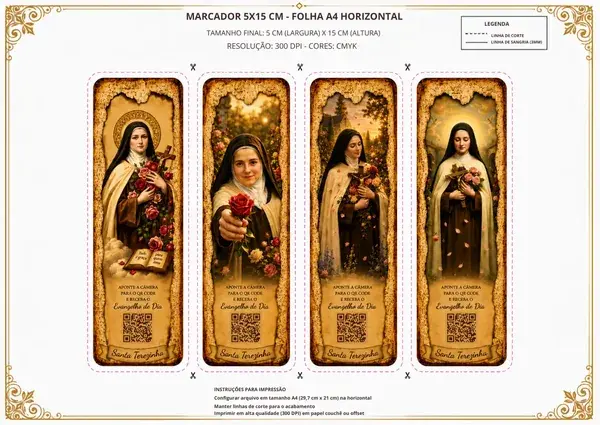 Mockup da coleção Santos e doutores da Igreja